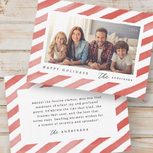 Cartes Pour Fêtes Annuelles Joyeuses Fêtes de Noël Photo de Famille Moderne
