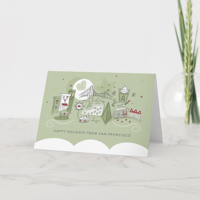 Cartes Pour Fêtes Annuelles Joyeuses fêtes de San Francisco (Devant)