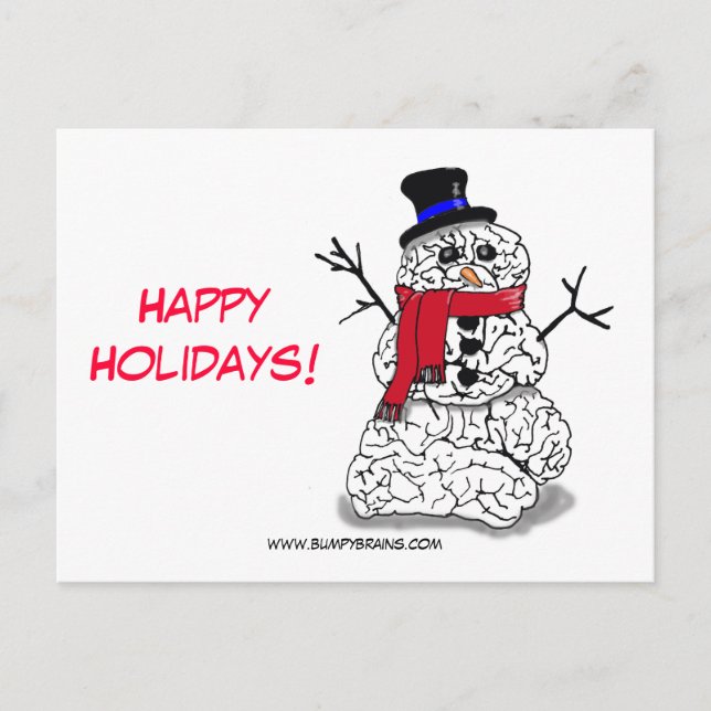 Cartes Pour Fêtes Annuelles Joyeuses fêtes de Snowbrain (Devant)