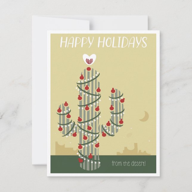 Cartes Pour Fêtes Annuelles Joyeuses Fêtes depuis le Désert ! (Devant)