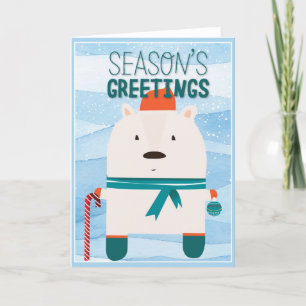 Cartes Pour Fêtes Annuelles Joyeuses Fêtes d'ours de Noël mignons