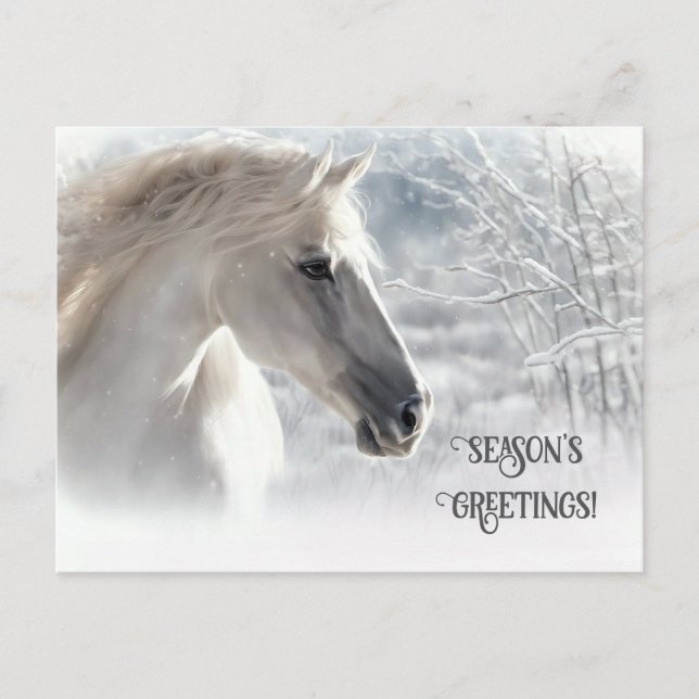 Cartes Pour Fêtes Annuelles Joyeuses Fêtes du Cheval de Noël (Devant)