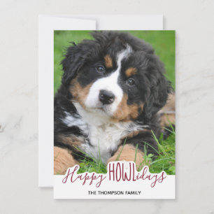 Cartes Pour Fêtes Annuelles Joyeuses fêtes du chien - Red Pet Photo