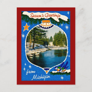Cartes Pour Fêtes Annuelles Joyeuses Fêtes du Michigan