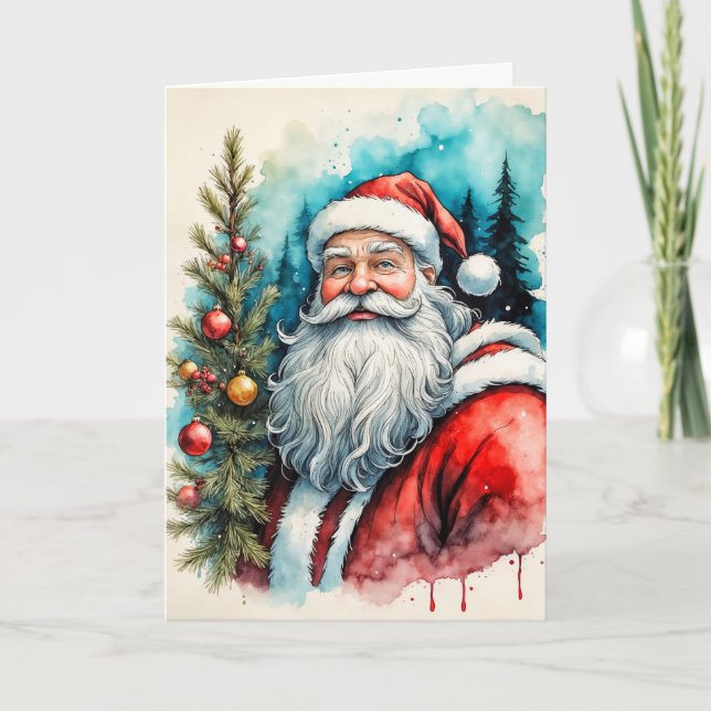 Cartes Pour Fêtes Annuelles Joyeuses Fêtes Du Père Noël (Devant)