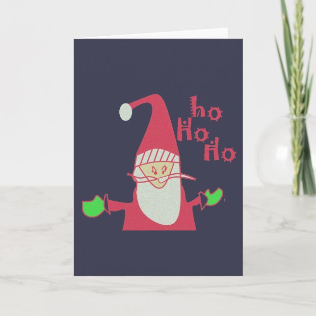 Cartes Pour Fêtes Annuelles Joyeuses fêtes Ho Ho Joyeux Noël (Devant)