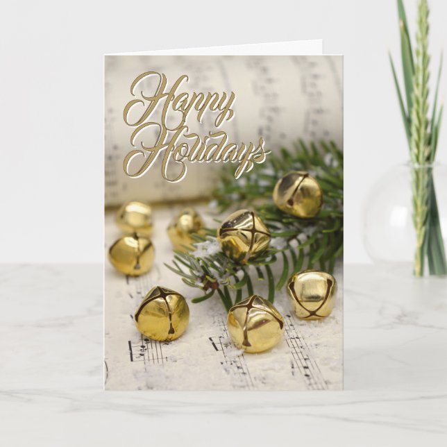 Cartes Pour Fêtes Annuelles Joyeuses fêtes Jingle Bells Noël (Devant)