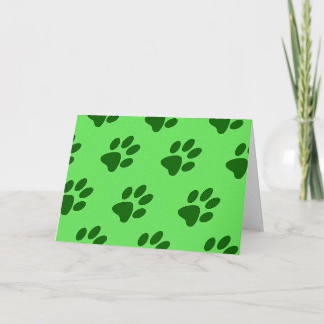 Cartes Pour Fêtes Annuelles Joyeuses fêtes Joyeux Empreintes de pattes Pawlida (Devant)