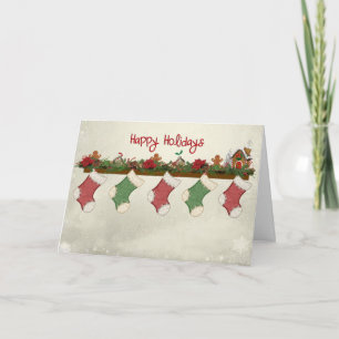 Cartes Pour Fêtes Annuelles Joyeuses fêtes, les bas