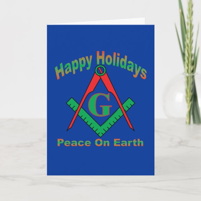 Cartes Pour Fêtes Annuelles Joyeuses fêtes maçonniques (Devant)