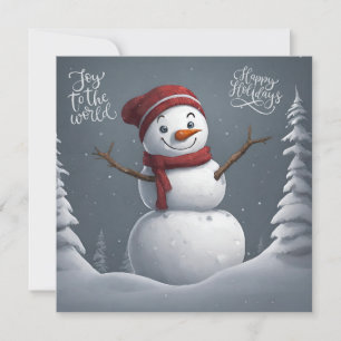 Cartes Pour Fêtes Annuelles Joyeuses fêtes Noël Snowman