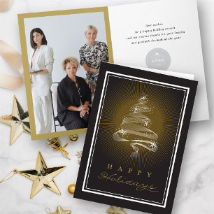 Cartes Pour Fêtes Annuelles Joyeuses fêtes parsemant l'arbre de Noël