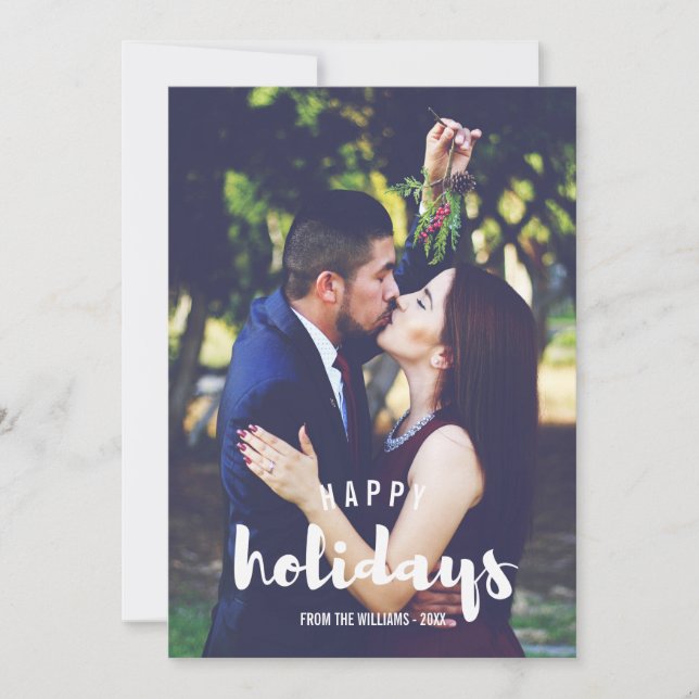 Cartes Pour Fêtes Annuelles Joyeuses Fêtes Photo Personnalisé Esquissé (Devant)