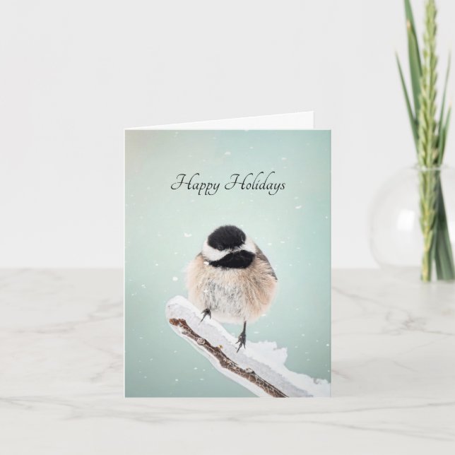 Cartes Pour Fêtes Annuelles Joyeuses Fêtes Pinson  (Devant)
