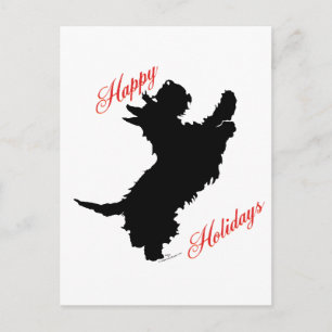 Cartes Pour Fêtes Annuelles Joyeuses Fêtes Scottish Terrier