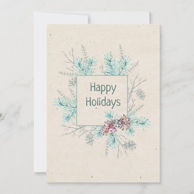 Cartes Pour Fêtes Annuelles Joyeuses fêtes Sentiment et signature personnalisé (Devant)
