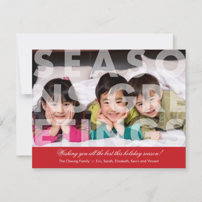 Cartes Pour Fêtes Annuelles Joyeuses Fêtes transparents en rouge (Devant)