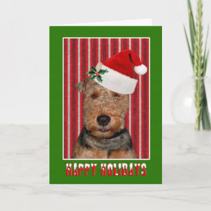 Cartes Pour Fêtes Annuelles Joyeuses fêtes Welsh Terrier
