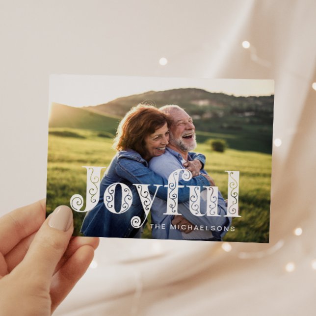 Cartes Pour Fêtes Annuelles Joyeuses Flèches bleues Photo Noël (Créateur téléchargé)