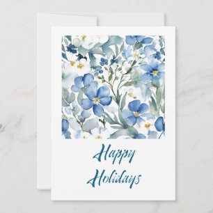 Cartes Pour Fêtes Annuelles Joyeuses Fleurs de Fêtes Aquarelle Joyeux Noël