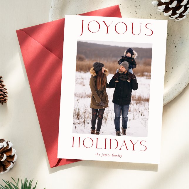 Cartes Pour Fêtes Annuelles Joyeuses Joydays Family Photo Card Christmas (Créateur téléchargé)
