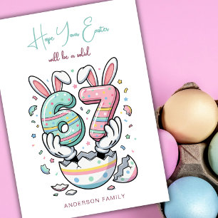 Cartes Pour Fêtes Annuelles Joyeuses Pâques Adolescent Drôle Viral 6 7 Six Sep