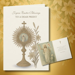 Cartes Pour Fêtes Annuelles Joyeuses Pâques Bénédictions Prière Résurrection V