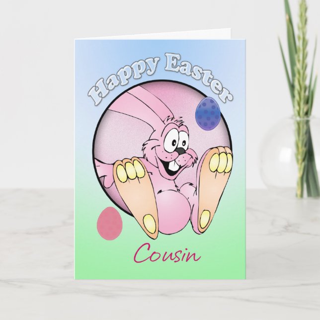 Cartes Pour Fêtes Annuelles Joyeuses Pâques - cousin (Devant)