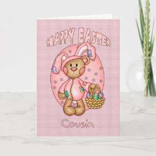Cartes Pour Fêtes Annuelles Joyeuses Pâques - cousin - ours de nounours mignon