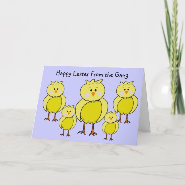 Cartes Pour Fêtes Annuelles Joyeuses Pâques de la bande (Devant)