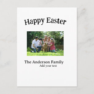 Cartes Pour Fêtes Annuelles Joyeuses Pâques nom de famille photo réunion simpl