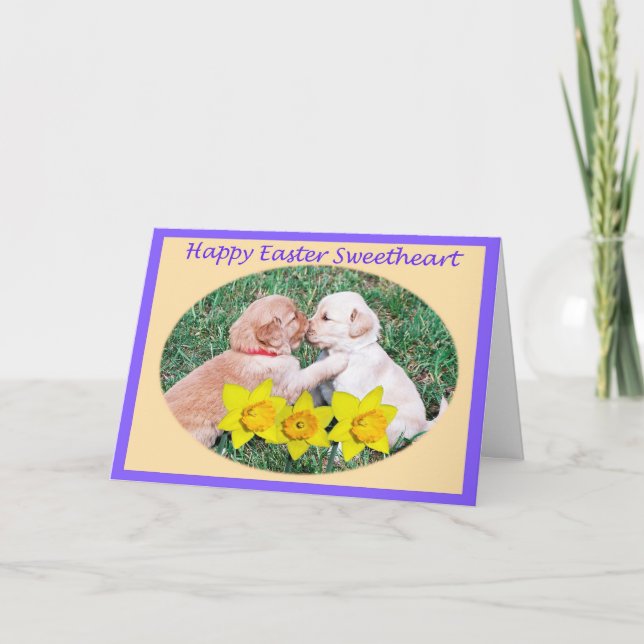 Cartes Pour Fêtes Annuelles Joyeuses Pâques pour l'amoureux (Devant)