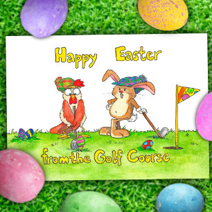 Cartes Pour Fêtes Annuelles Joyeuses Pâques pour les golfeurs de Nicole Janes