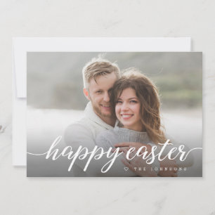 Cartes Pour Fêtes Annuelles Joyeuses Pâques Script Photo personnalisée