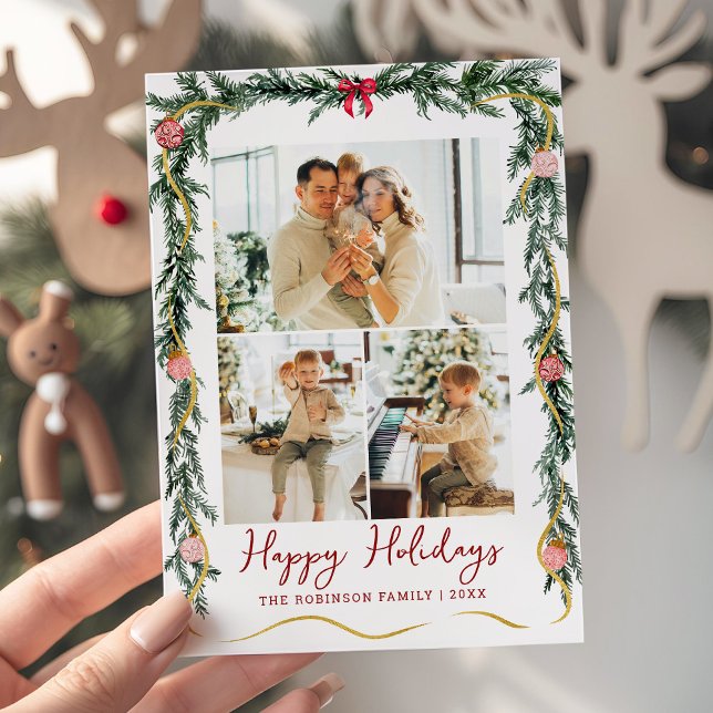 Cartes Pour Fêtes Annuelles Joyeuses vacances 3 Photo (Créateur téléchargé)