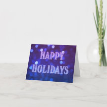 Joyeuses vacances Bright Blue Bokeh