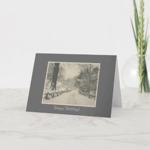 Cartes Pour Fêtes Annuelles Joyeuses vacances - Central Park Neige d'hiver