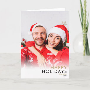 Cartes Pour Fêtes Annuelles Joyeuses vacances Couples Photo Noël moderne