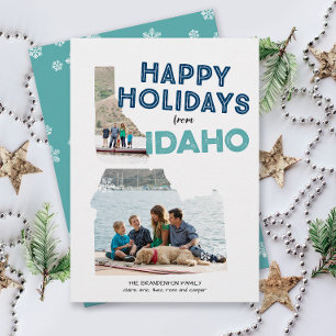 Cartes Pour Fêtes Annuelles Joyeuses vacances de Idaho Photo Holiday Card