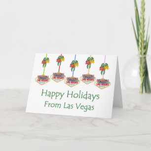 Cartes Pour Fêtes Annuelles Joyeuses Vacances De Las Vegas Card