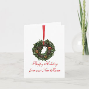 Cartes Pour Fêtes Annuelles Joyeuses vacances de notre nouvelle maison