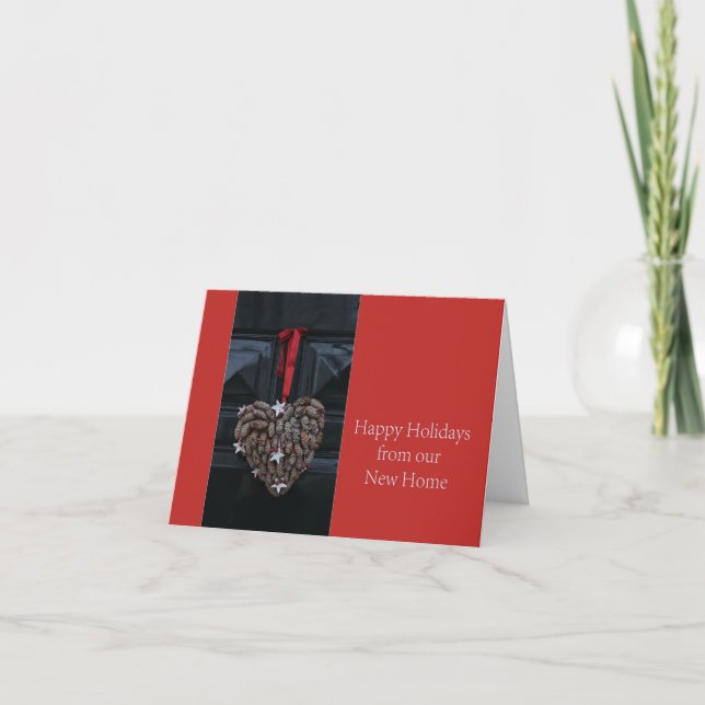 Cartes Pour Fêtes Annuelles Joyeuses vacances de notre nouvelle maison (Devant)
