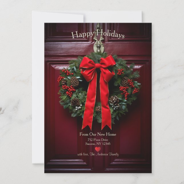 Cartes Pour Fêtes Annuelles Joyeuses Vacances De Nouvelle Maison (Devant)