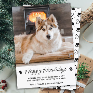 Cartes Pour Fêtes Annuelles Joyeuses Vacances Du Chien Cute Pet Photo