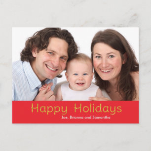 Cartes Pour Fêtes Annuelles Joyeuses vacances Golden Sparkle Photo