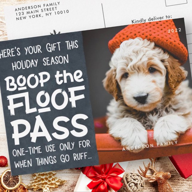 Cartes Pour Fêtes Annuelles Joyeuses Vacances Moderne Funny Pet Photo personna (Créateur téléchargé)