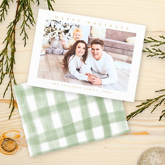 Cartes Pour Fêtes Annuelles Joyeuses Vacances Moderne Minimale Photo (Créateur téléchargé)