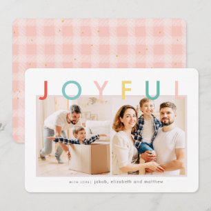 Cartes Pour Fêtes Annuelles Joyeuses vacances Moderne Simple Coloré