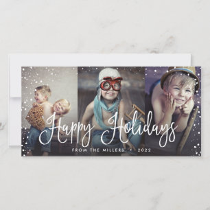 Cartes Pour Fêtes Annuelles Joyeuses Vacances Neige sans joint 3-Photo