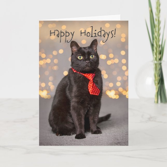 Cartes Pour Fêtes Annuelles Joyeuses Vacances Pour Toute Personne Mignonne Cha (Devant)
